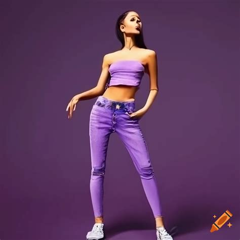 Purple Skinny Jeans And Crop Top