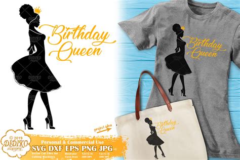 Birthday Queen Svg Black Woman Svg Afro Girl Svg Didiko Designs