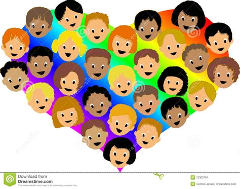 Rainbow Heart Childrenai Stock Image Image 10302791