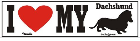 🌭 #dachshundsunited queen t runs this place 🐶 made in holland 🇳🇱 dachshundsunited.com. I Love My Dachshund Dog Car Bumper Sticker