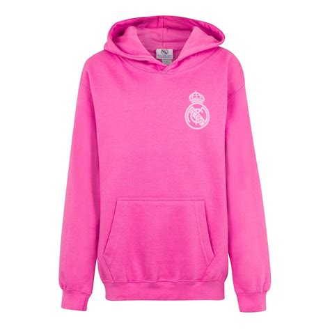 Real Madrid Back Print Logo Hoodie Pink Real Madrid Cf Jp Shop
