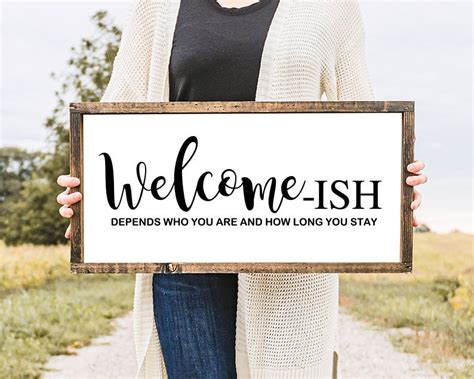 Welcome Ish Svg Door Mat Home Sign Welcome Mat Farmhouse Etsy