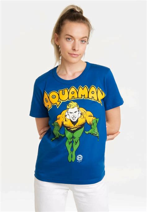 Logoshirt Dc Comics Aquaman T Shirt Print Blau Zalandode