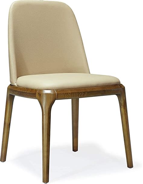 Dining Chair Beige Modern Contemporary Leather Upholstered
