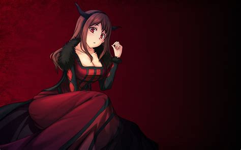 Anime Dark Red Girl Wallpapers Wallpaper Cave