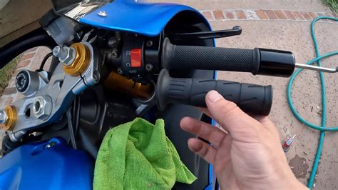 How To Install Motorcycle Grips Youtube