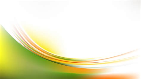 Glowing Orange White And Green Wave Background Illustrator
