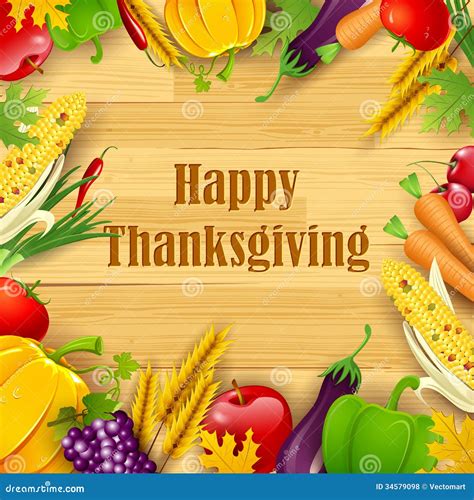 Happy Thanksgiving Stock Vector Illustration Of Crop 34579098