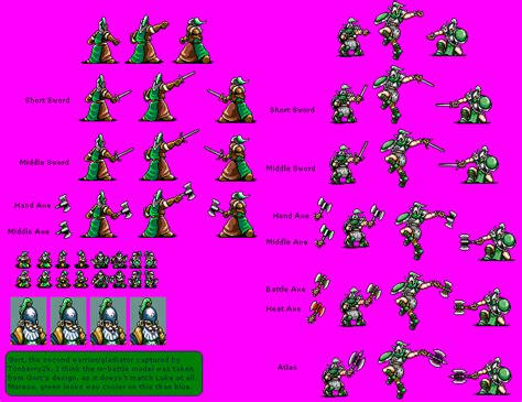 The Spriters Resource Full Sheet View Shining Force 1 The Legacy