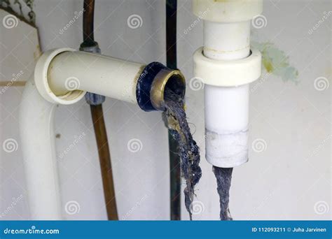 Clogged Sink Pipe Stock Image Image Of Contaminated 112093211
