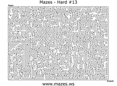 Hard Mazes Maze Thirteen Free Online Mazes