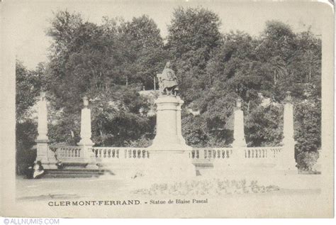 Postcard Clermont Ferrand Blaise Pascal Statue From France Id 16230