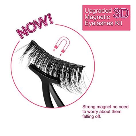magnetic eyelashes and magnetic eyeliner kit tingeshine 5 pairs upgraded magnetic lashes set