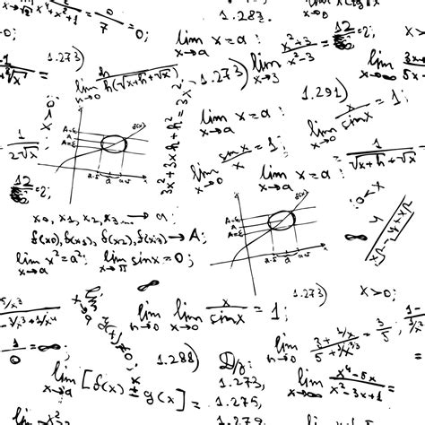Seamless Background With Math Formulas On Blackboard Sketch Background
