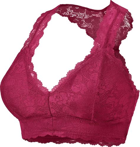 Womens Sexy Racerback Lace Bralette Bustier Breathable Crop Top Lace