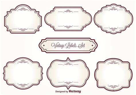 vintage chocolate label set template stock vector cli