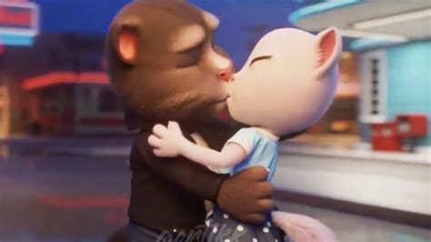 Talking Tom And Angela Kiss On Lips 😍 Talking Tom And Angela Love Story Youtube