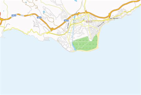 Maspalomas Stadtplan Mit Satellitenbild Und Hotels Von Gran Canaria