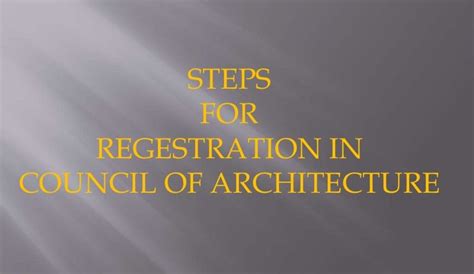 Coa Procedure For Registration Architecture Ideas