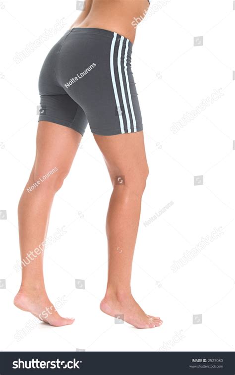 Woman Flexing Her Calf Muscles Gym Stock Photo Edit Now 2527080