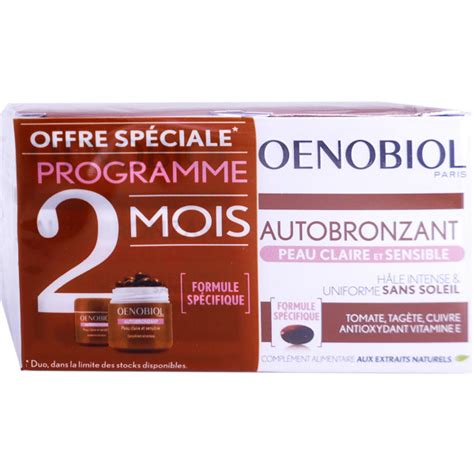 Oenobiol Autobronzant Peau Claire And Sensible 2x30 Capsules