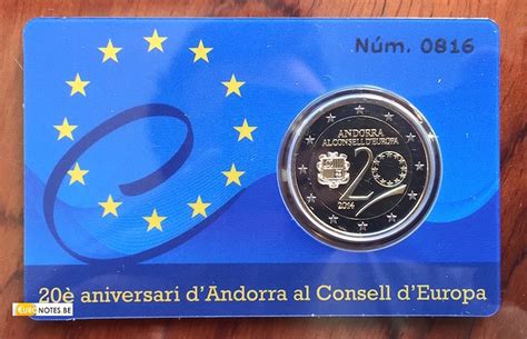 2 Euros Andorre 2014 20 Ans Conseil De Leurope Be Proof Euronotesbe