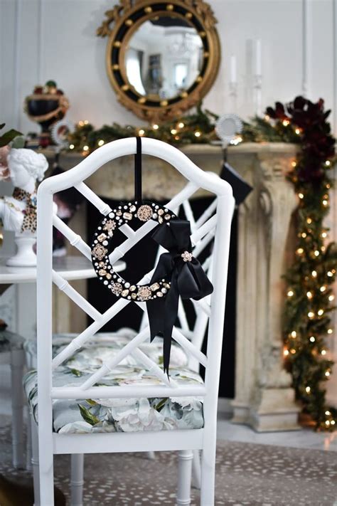 Add Holiday Style And Glamour To The Back Of Your Dining Chairs With