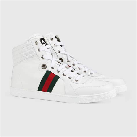 Leather High Top Sneaker Gucci Mens Sneakers 221825adfx09060