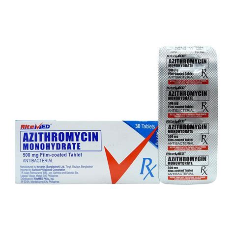 Buy Rx Ritemed Azithromycin 500 Mg Tablet Online Southstar Drug