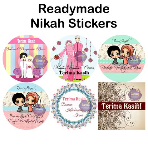 Readymade Stickers Nikah Dicesry T And Favor Malaysia