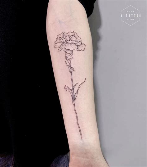160 Best Carnation Flower Tattoo Designs With Meanings 2019 Tattoo