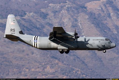 07 4635 Usa Air Force Lockheed C 130j Hercules At Aviano Photo Id