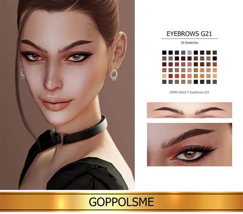 Gpme Gold F Eyebrows G14 In 2021 Tumblr Sims 4 The Sims 4 Skin Sims