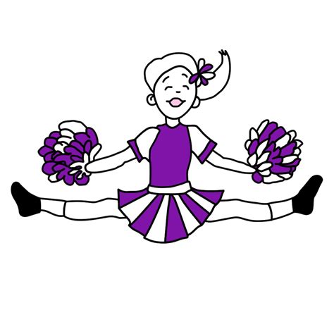 Cheerleader Clipart Purple Cheerleader Purple Transparent FREE For