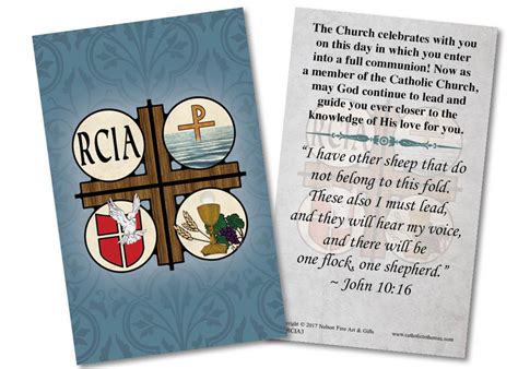 Rcia Symbols Holy Card