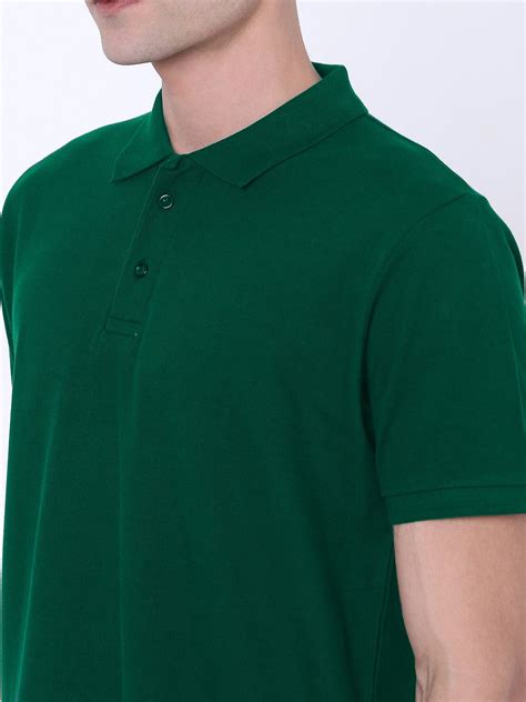 hosiery half sleeve mens green plain collar t shirt size xs xxl rs
