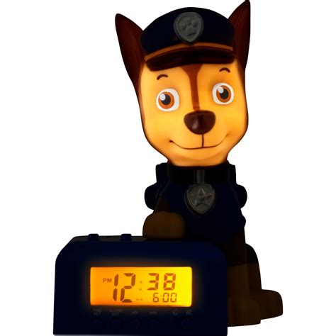 Bulbbotz Paw Patrol Chase 6 In Alarm Clock Clocks Household Shop