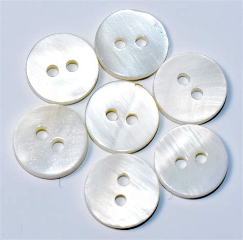 10 Round White Pearl Buttons Acrylic 8mm Button 16x Paper Party And Kids