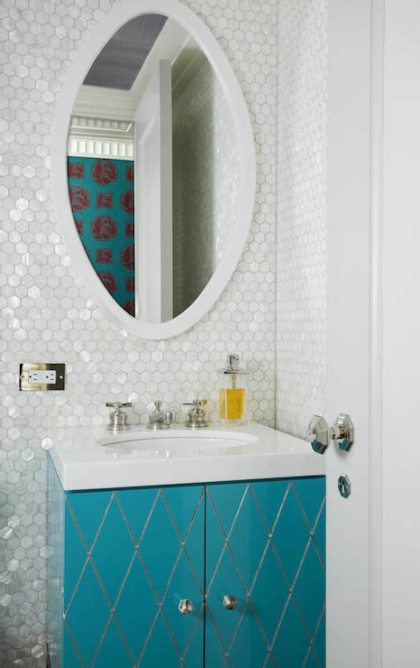 modern turquoise bathroom