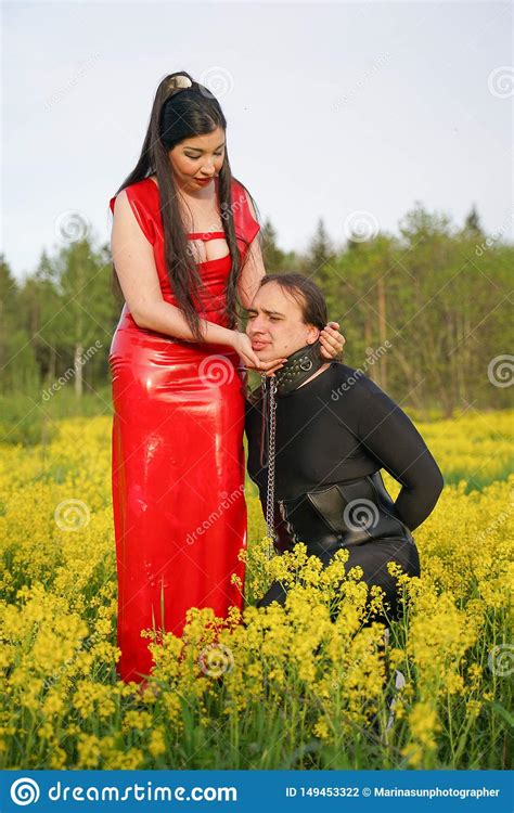 Kinky Couple Walking On The Nature And Having Roleplay Game Latex