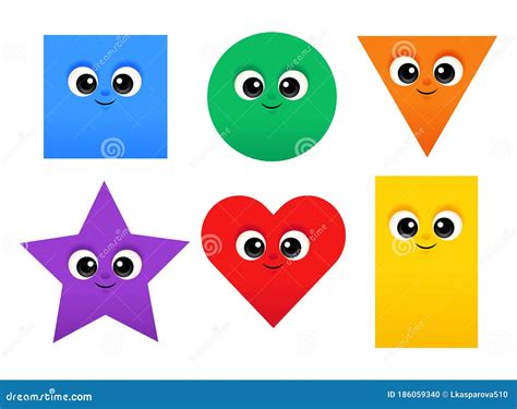 Cute Shapes Set Stock Vector Illustration Of Collection 186059340