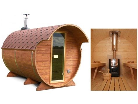 Wooden Barrel Shaped Sauna