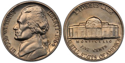 Images Of Jefferson Nickel 1964 5c Fs Pcgs Coinfacts