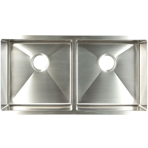 Stainless steel kitchen sinks bring a smart and practical addition to a home, offering functionality and style for daily washing duties while also being an great for those channelling the industrial trend, stainless steel kitchen sinks can match other metallic accents in a room and are often used in. Franke Undermount Stainless Steel 35x18x9 Double Basin ...