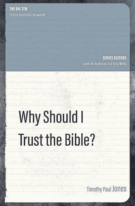 Why Should I Trust The Bible