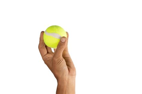 Premium Photo Black Male Hand Holding A Tennis Ball Isolated