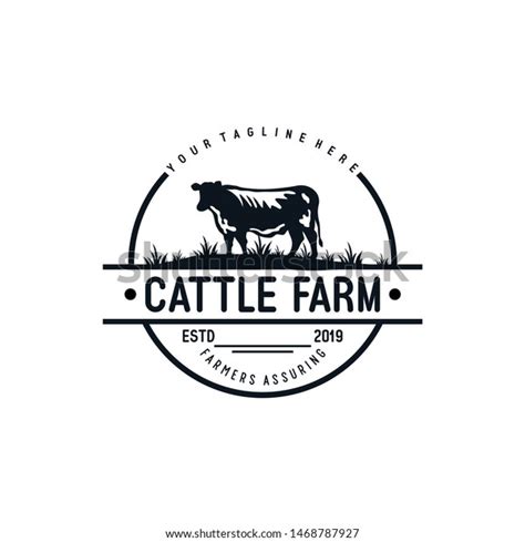 Cattle Farm Logo Design Stock Vector Stock Vector Royalty Free