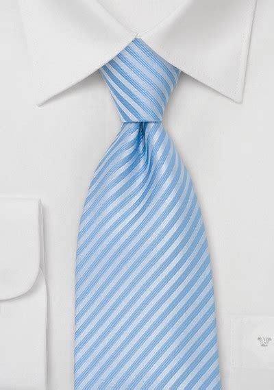 Classy Striped Tie In Light Blue Bows N