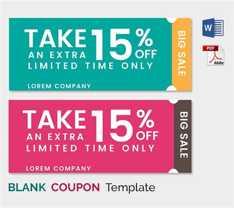 Blank Coupon Templates 26 Free Psd Word Eps Jpeg