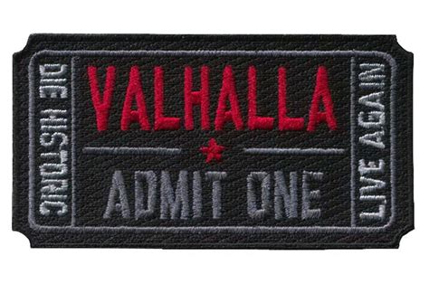 Velcro Ticket To Valhalla Witnessed Vikings Odin Patch Black Max